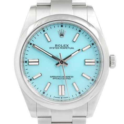 women rolex blue face|Rolex oyster tiffany blue.